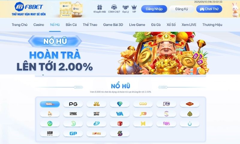 Nổ hũ f8bet – Sân chơi săn thưởng hot nhất 2025